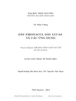 Dãy Fibonacci, dãy Lucas và các ứng dụng