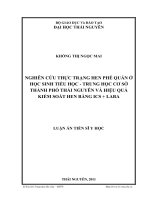 Nghiên cứu thực trạng hen phế quản ở học sinh tiểu học - trung học cơ sở thành phố Thái Nguyên và hiệu quả kiểm soát hen bằng ICS LABA