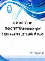 Tuân thủ điều trị trong tiệt trừ heliconbacter pylori ở bệnh nhân viêm loét dạ dày tá tràng