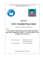 Xây dựng mô phỏng chứng thực người dùng bằng giao thức chứng thực tacacs+ và cơ chế failover trên tường lửa pix của cisco 