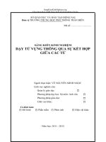 SKKN Dạy Từ Vựng Thông Qua Sự Kết Hợp Giữa Các Từ