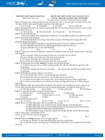 Đề thi thử THPT Quốc gia năm 2017 môn Sinh - Trường THPT Đặng Thai Mai (Có đáp án)