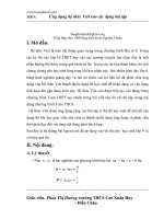 SKKN Ứng dụng hệ thức Viét vào các dạng bài tập