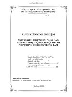 SKKN Một Số Giải Pháp Nhằm Nâng Cao Hiệu Quả Hoạt Động Chi Hội Thanh Niên Trong Chi Đoàn Trung Tâm