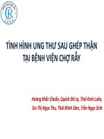 Tình hình ung thư sau ghép thận tại bệnh viện chợ rẫy