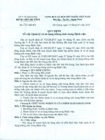 Qui định về việc quản lý sử dụng kháng sinh trong bệnh viện 