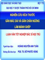 Nghiên cứu kích thước gân mác dài và gân chân ngỗng làm mảnh ghép