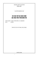 Cải cách thủ tục hành chính qua thực tiễn ở tỉnh Hưng Yên