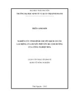 Nghiên cứu tình hình chuyển dịch cơ cấu lao động của huyện Phổ Yên do ảnh hưởng của công nghiệp hóa