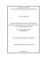 Một số giải pháp chủ yếu đẩy mạnh tín dụng tài trợ xuất nhập khẩu tại Ngân hàng Thương mại Cổ phần Á Chấu (ACB) chi nhánh Quảng Ninh