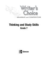 Writers choice   thinking and study skills   grade 7 