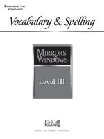 Vocabulary   spelling   level III   g8 