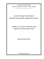Nghiên cứu xây dựng công thức tính chế độ cắt cho mài tròn ngoài