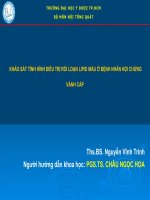 KHẢO sát TÌNH HÌNH điều TRỊ rối LOẠN LIPID máu ở BỆNH NHÂN hội CHỨNG VÀNH cấp