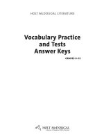 Vocabulary practice and tests   answer key g9