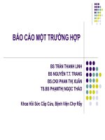 Báo cáo một trường hợp hồi sức cấp cứu