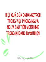 Hiệu quả của ondansetron trong việc phòng ngừa sau tiêm morphine trong khoang dưới nhện