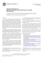 ASTM A 615 (2013) Standard Specification for Deformed and Plain Carbon-Steel Bars for Concrete Reinforcement