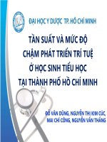 Tần suất và mức độ chậm phát triển trí tuệ ở học sinh tiểu học tại thành phố hồ chí minh