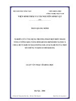 Ứng dụng phương pháp đột biến nhằm tăng cường khả năng đối kháng bệnh héo xanh cà chua do vi khuẩn Ralstonia solanacearum của một số chủng vi sinh vật đối kháng