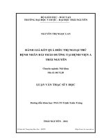 Đánh giá kết quả điều trị ngoại trú bệnh nhân đái tháo đường tại bệnh viện A Thái Nguyên