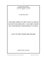 Tổng hợp, nghiên cứu phức chất của một số nguyên tố đất hiếm với L-glutamin và bước đầu thăm dò hoạt tính sinh học của chúng