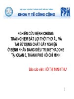 Nghiên cứu bệnh chứng trải nghiệm bất lợi thời thơ ấu và tái sử dụng chất gây nghiện ở bệnh nhân đang điều