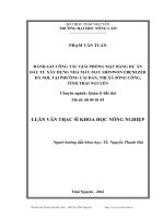 Đánh giá công tác giải phóng mặt bằng dự án đầu tư xây dựng nhà máy may Shinwon Ebenezer Hà Nội, tại phường Cải Đan, thị xã Sông Công, tỉnh Thái Nguyên