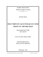 Phát triển du lịch tỉnh Quảng Ninh trong xu thế hội nhập