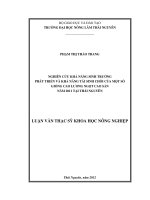 Nghiên cứu khẳ năng sinh trưởng phát triển và khả năng tái sinh chồi của một số giống cao lương ngọt cao sản năm 2011 tại Thái Nguyên