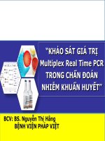 Khảo sát giá trị multiplex real time PCR trong chẩn đoán nhiễm khuẩn huyết