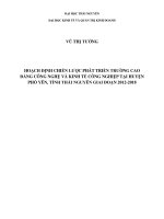 Hoạch định chiến lược phát triển trường cao đẳng công nghệ và kinh tế công nghiệp tại Huyện Phổ Yên, tỉnh Thái Nguyên giai đoạn 2012-2018