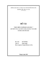 SKKN Thực Hiện Xã Hội Hóa Giáo Dục Góp Phần Nâng Cao Chất Lượng Giáo Dục Toàn Diện Cho Học Sinh Tiểu Học