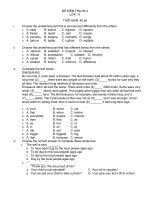 Test 3  kiểm tra HK2 lớp 11