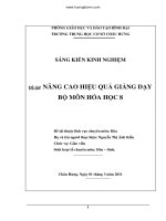 SKKN Nâng Cao Hiệu Quả Giảng Dạy Bộ Môn Hóa Học 8