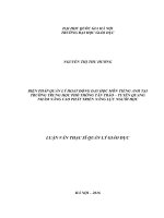 BIỆN PHÁP QUẢN LÝ HOẠT ĐỘNG DẠY HỌC MÔN TIẾNG ANH TẠI TRƯỜNG TRUNG HỌC PHỔ THÔNG TÂN TRÀO – TUYÊN QUANG NHẰM NÂNG CAO PHÁT TRIỂN NĂNG LỰC NGƯỜI HỌC