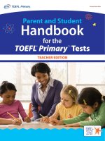 TOEFL Primary Parent And Student Handbook Teacher Edition