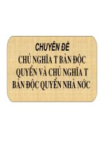 BÀI GIẢNG điện tử KINH tế CHÍNH TRỊ   CHUYÊN đề CHỦ NGHĨA tư bản độc QUYỀN và CHỦ NGHĨA tư bản độc QUYỀN NHÀ nước