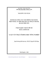 Đánh giá công tác giải phóng mặt bằng một số dự án trên địa bàn xã Thuận Thành, huyện Phổ Yên