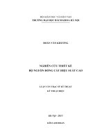 NGHIÊN cứu THIẾT kế bộ NGUỒN ĐÓNG cắt HIỆU SUẤT CAO