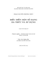Biểu diễn một số dạng đa thức và áp dụng