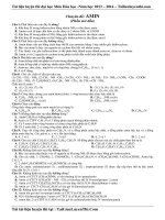 bài tập ôn tập về Amin
