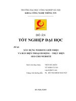 XÂY DỰNG WEBSITE GIỚI THIỆU và bán điện THOẠI DI ĐỘNG – THỰC HIỆN SEO CHO WEBSITE