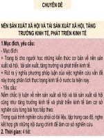 BÀI GIẢNG điện tử KINH tế CHÍNH TRỊ   nền sản XUẤT xã hội, tái sản XUẤT xã hội, TĂNG TRƯỞNG KINH tế, PHÁT TRIỂN KINH tế