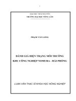 Đánh giá hiện trạng môi trường khu công nghiệp Nomura, Hải Phòng