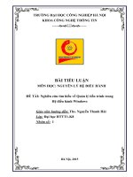 Nghiên cứu tìm hiểu về quản lý tiến trình trong hệ điều hành windows