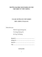 TÀI LIỆU HƯỚNG dẫn THÍ NGHIỆM môn THÔNG TIN QUANG 