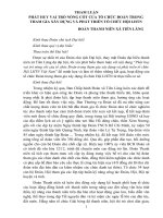 THAM LUẬN (PHÁT HUY VAI TRÒ NÒNG CỐT CỦA TỔ CHỨC ĐOÀN TRONG  THAM GIA XÂY DỰNG VÀ PHÁT TRIỂN TỔ CHỨC HỘI LHTN)