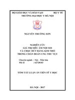 Nghiên cứu giá trị siêu âm nội soi và chọc hút bằng kim nhỏ trong chẩn đoán ung thư tụy (tt) 