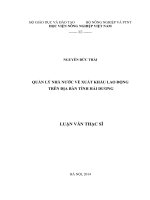 giải pháp quản lý nhà nước về hoạt động xuất khẩu lao động tỉnh hải dương